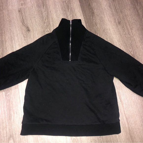 Black Half-Zip Pullover Sweatshirt - Picture 3 of 6